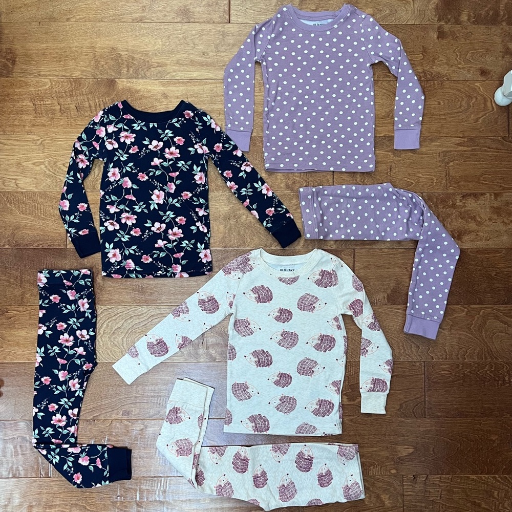 Toddler Girls Old Navy Long Sleeve + Pants Pajamas Sets - 5T - 3 included!
